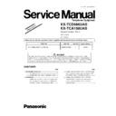 Panasonic KX-TCD566UAS, KX-TCA158UAS (serv.man2) Service Manual Supplement