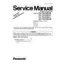 Panasonic KX-TS2352RUB, KX-TS2352RUC, KX-TS2352RUJ, KX-TS2352RUW (serv.man4) Service Manual Supplement