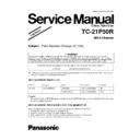 Panasonic TC-21P50R, MC-E750, MC-E751, MC-E752, MJ-171NRX, MJ-176NRX Service Manual Supplement