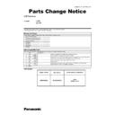 Panasonic TX-32, TX-R32, TX-26, TX-R26 Service Manual Parts change notice