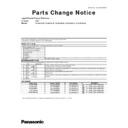 Panasonic TX-32CS510B, TX-32CS510E, TX-32CSR510, TX-32CSW514, TX-32CSW514S Service Manual Parts change notice