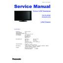 Panasonic TX-37LZ70P, TX-R37LZ70 Service Manual