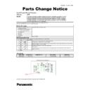 Panasonic TX-40CXR800, TX-50CXR800, TX-55CXR800 Service Manual Parts change notice