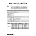 Panasonic TX-40DX700B, TX-40DX700E, TX-40DX700F, TX-40DX703E, TX-40DX730E, TX-40DXE720, TX-40DXM710, TX-40DXM715, TX-40DXU701, TX-40DXW704, TX-40DXW734, TX-40DXW735 Service Manual Parts change notice