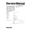 Panasonic TX-LR32X10, TH-LR32X10 Service Manual
