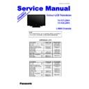 Panasonic TX-R37LZ80K, TX-R32LZ80K Service Manual Simplified