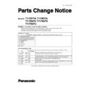 Panasonic TY-FB7TA, TY-FB8TA, TY-FB9TC, TY-FB9TE, TY-FB9TU Service Manual Parts change notice