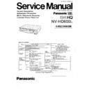 Panasonic NV-HD600F, NV-HD600PS Service Manual