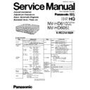 Panasonic NV-HD610EG, NV-HD610EGH, NV-HD610B, NV-HD610EC, NV-HD605B, NV-HD605BL Service Manual