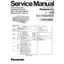 Panasonic NV-HD625EE Service Manual