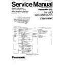 Panasonic NV-HD650EG Service Manual