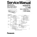 Panasonic NV-HD670EG Service Manual