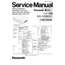 Panasonic NV-HS800B, NV-HS800EC Service Manual