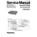 Panasonic NV-SD407EE Service Manual