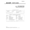 Sharp CD-BA2010 (serv.man2) Parts Guide