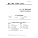 Sharp CD-BA3100 Parts Guide