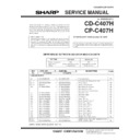 Sharp CD-C407H (serv.man2) Service Manual