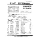 Sharp CD-C407H Service Manual