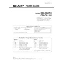 Sharp CD-C607H Parts Guide