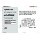 Sharp CD-DP900 User Guide / Operation Manual