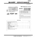 Sharp CD-E100 Service Manual