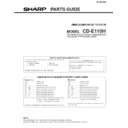 Sharp CD-E110 Parts Guide