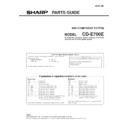 Sharp CD-E700 Parts Guide