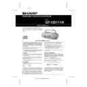 Sharp QT-CD111H User Guide / Operation Manual
