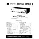 Sharp SA MODELS Service Manual
