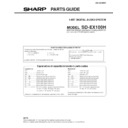 Sharp SD-EX100H Parts Guide