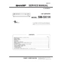 Sharp SM-SX1 (serv.man2) Service Manual