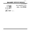 Sharp XL-HP505 Service Manual