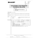 Sharp XE-A110 (serv.man6) Technical Bulletin