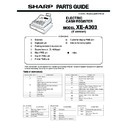 Sharp XE-A303 (serv.man5) Parts Guide
