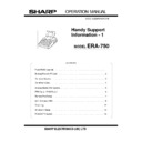 Sharp ER-A750 Handy Guide
