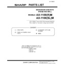 Sharp AX-1100(R)M, AX-1100(SL)M (serv.man14) Parts Guide