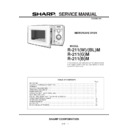 Sharp R-211M Service Manual