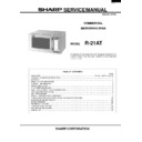 Sharp R-21AT Service Manual