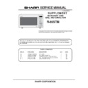 Sharp R-85STM Service Manual