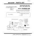 Sharp R-959SLM (serv.man11) Parts Guide