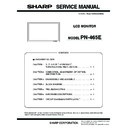 Sharp PN-465E (serv.man3) Parts Guide