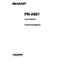 Sharp PN-A601 (serv.man5) User Guide / Operation Manual