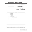 Sharp PN-E802 (serv.man4) Parts Guide