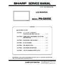 Sharp PN-G655E (serv.man3) Service Manual