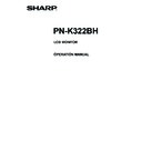 Sharp PN-K322BH (serv.man6) User Guide / Operation Manual