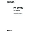 Sharp PN-L602B (serv.man12) User Guide / Operation Manual