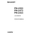 Sharp PN-U423 (serv.man4) User Guide / Operation Manual