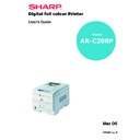 Sharp AR-C200P (serv.man7) User Guide / Operation Manual