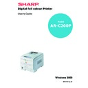 Sharp AR-C200P (serv.man9) User Guide / Operation Manual
