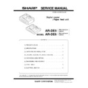 Sharp AR-DE5 (serv.man2) Service Manual